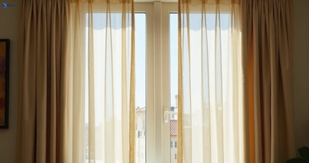 Dull dusty drapes in coburg-vic before professional cleaning